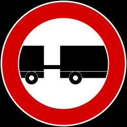 Trucks with trailer prohibited.