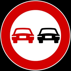 Overtaking prohibited.