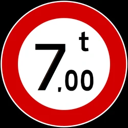 Vehicles heavier than indicated prohibited.