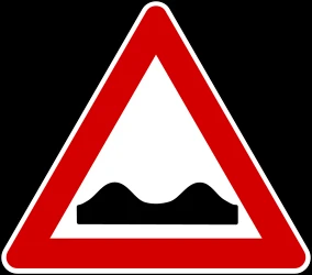 Warning for a bad road surface.