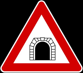 Warning for a tunnel.