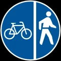 Pedestrians and bicycles only - segregated
