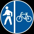 Pedestrians and bicycles only - segregated