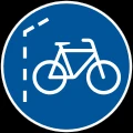 End of bicycle lane