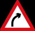 Dangerous curve to right