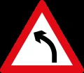Dangerous curve to left