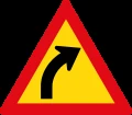 Dangerous curve to right