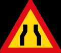 Road narrows
