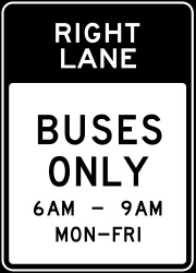 Lane for buses.