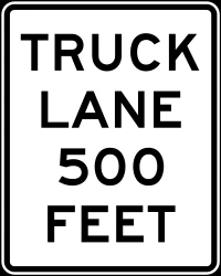 Mandatory lane for trucks.