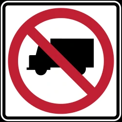 Trucks prohibited.