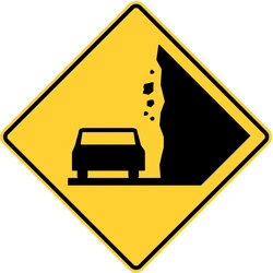 Warning for falling rocks.