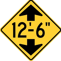 Warning for a limited height.