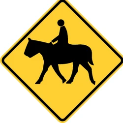 Warning for equestrians.