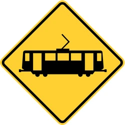 Warning for trams.