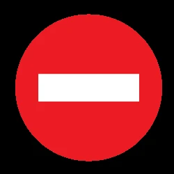 Direction prohibited
(road with one-way traffic).