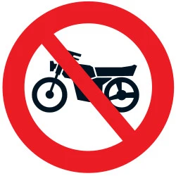 Motorcycles prohibited.