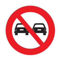 Overtaking prohibited.