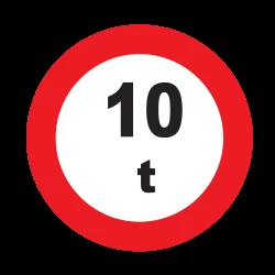 Vehicles heavier than indicated prohibited.