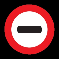 Entry prohibited (checkpoint).