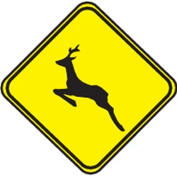 Warning for crossing deer.