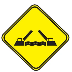 Warning for a movable bridge.