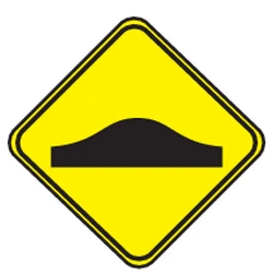 Warning for a speed bump.