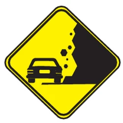 Warning for falling rocks.