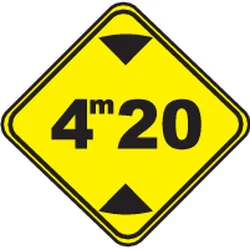 Warning for a limited height.