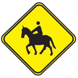 Warning for equestrians.